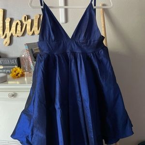 Blue skater dress